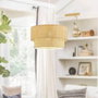Opviq Lámpara de araña Beige y Blanco con altura ajustable